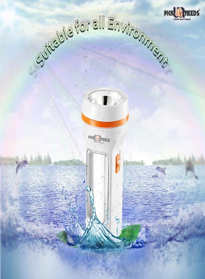 Pick Ur Needs Rechargeable 25W+Tube Emergency Long Range Torch Search Light with Slide Charging Plug (Pack of 2) (Small Pack of 2) - Image 5